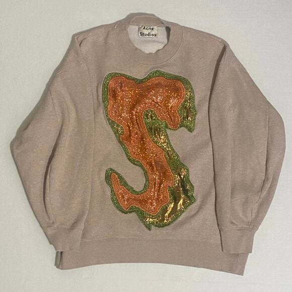 Acne Studios 2016 Karvel Lurex Graphic Pullover Sweatshirt - Picture 1 of 5